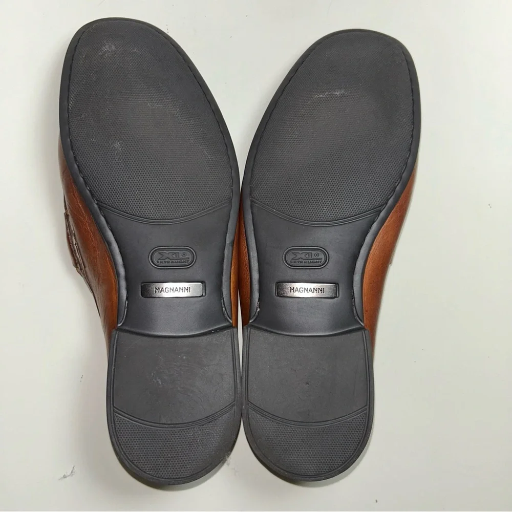 Magnanni Brown Leather Bit Loafers